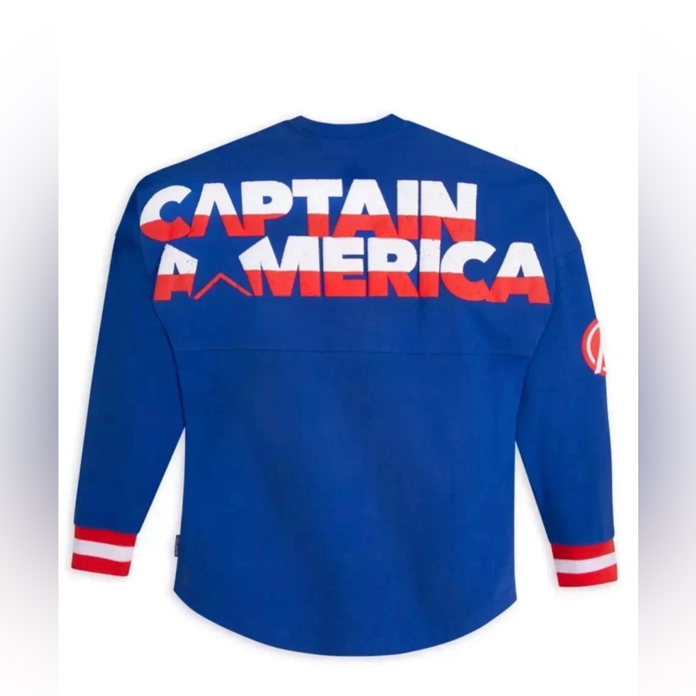 Disney Parks 2024 Marvel Avengers Captain America Spirit Jersey Sz XL NWOT